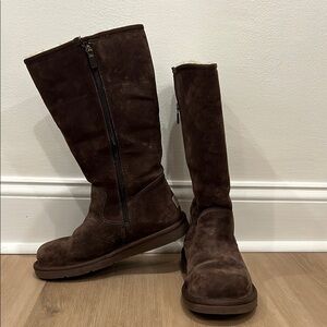 Ugg Sunset Brown Shearling-Lined Boots